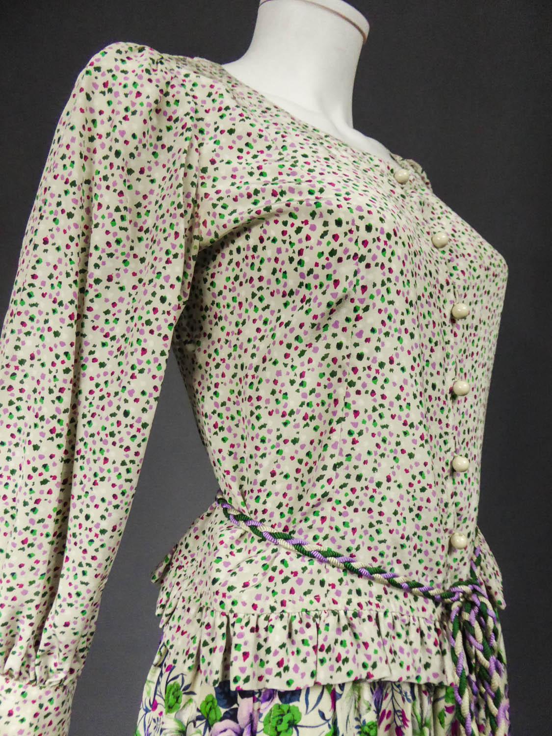  A French Ungaro Parallele Skirt Blouse and Belt Set - Circa 1978 / 1980 For Sale 6