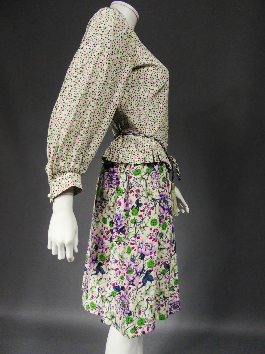  A French Ungaro Parallele Skirt Blouse and Belt Set - Circa 1978 / 1980 For Sale 7