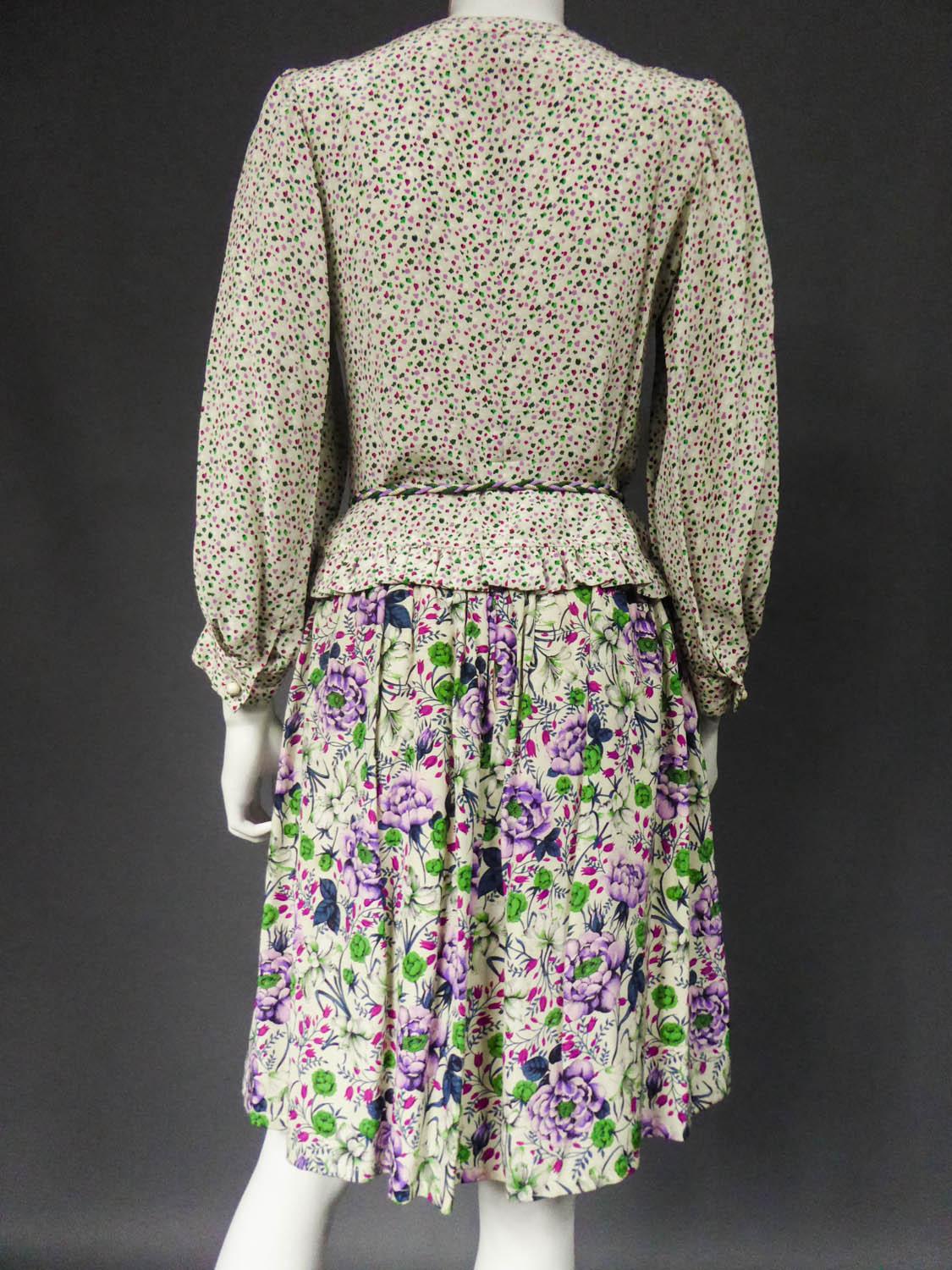  A French Ungaro Parallele Skirt Blouse and Belt Set - Circa 1978 / 1980 For Sale 8