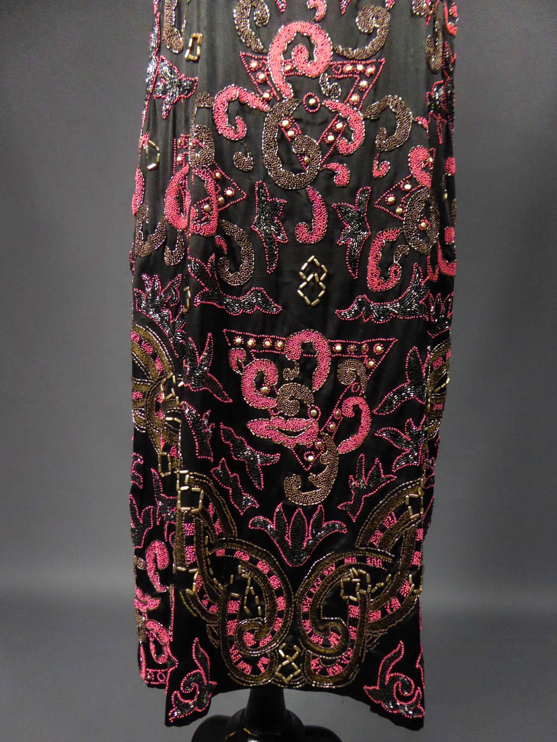 Women's  Emilienne Manassé Paris Couture Flapper Beaded Evening Dress Circa 1925 - 1929