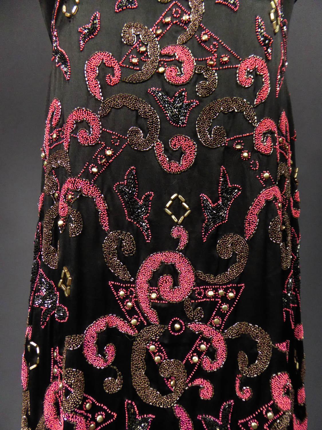  Emilienne Manassé Paris Couture Flapper Beaded Evening Dress Circa 1925 - 1929 1