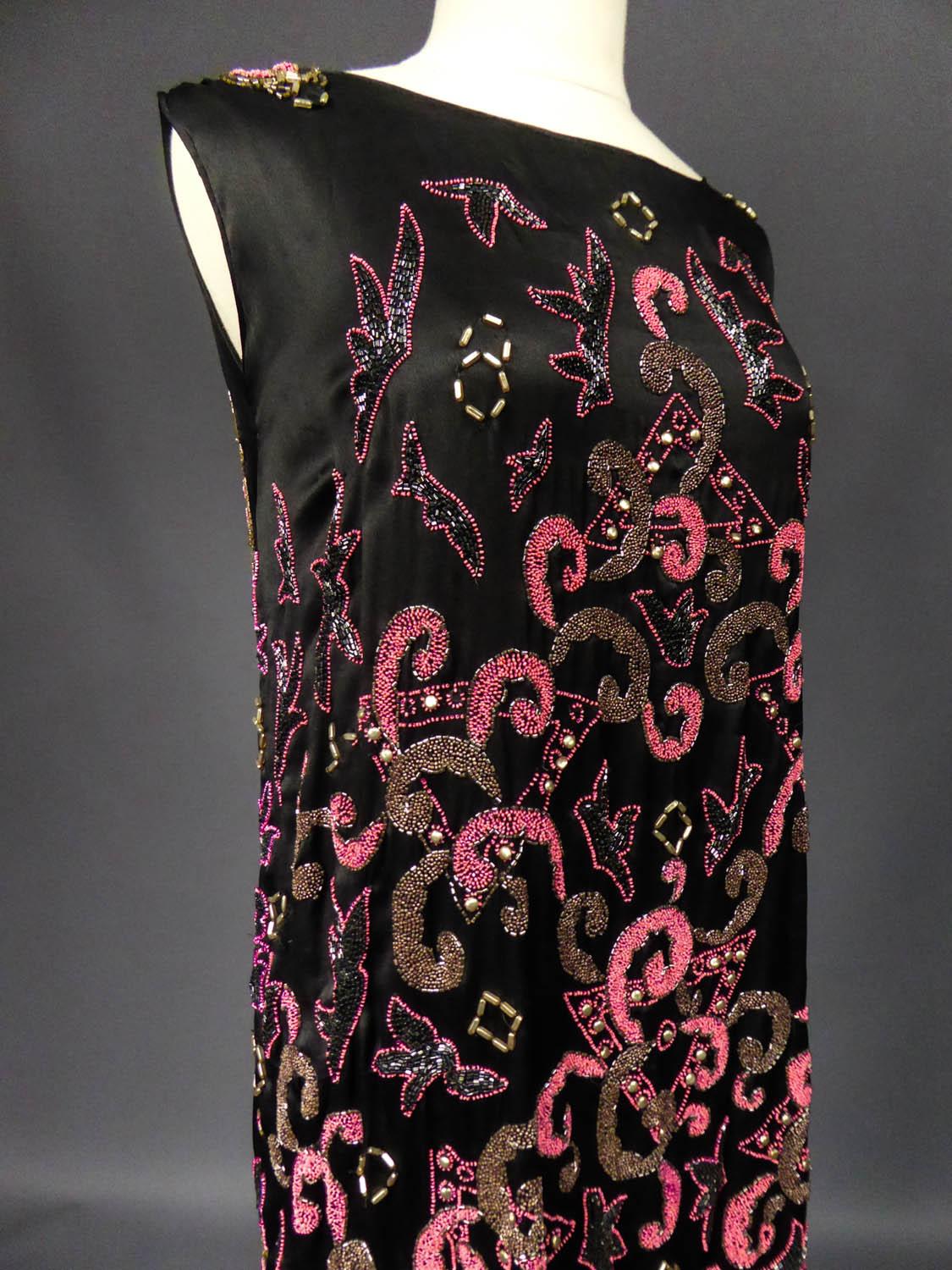  Emilienne Manassé Paris Couture Flapper Beaded Evening Dress Circa 1925 - 1929 2