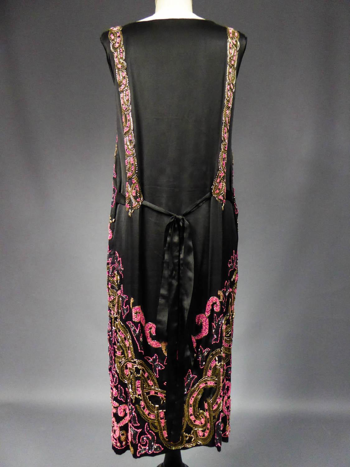  Emilienne Manassé Paris Couture Flapper Beaded Evening Dress Circa 1925 - 1929 3