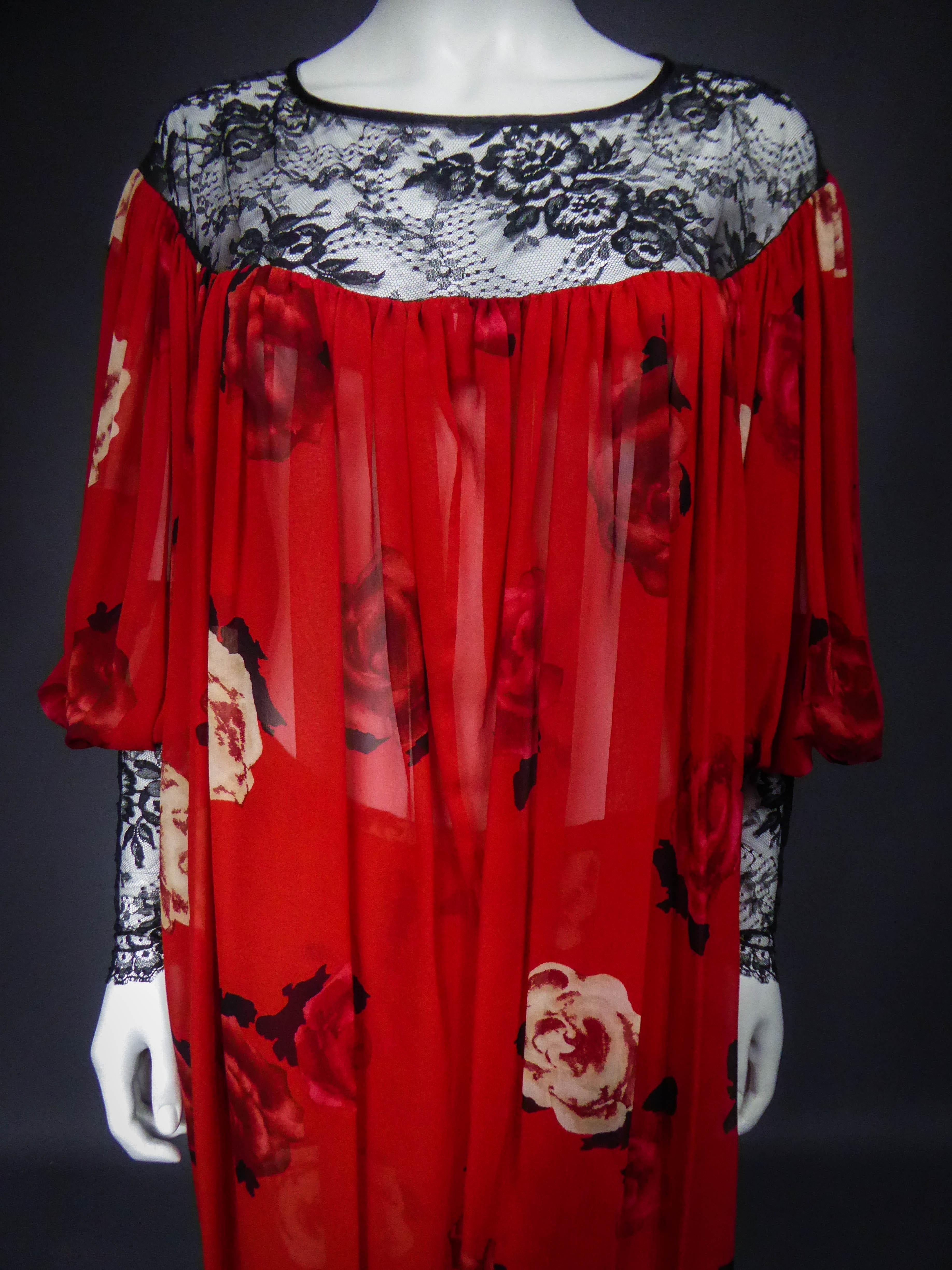 Yves Saint Laurent Haute Couture-Set (zugeschrieben) ca. 1989 (Rot) im Angebot
