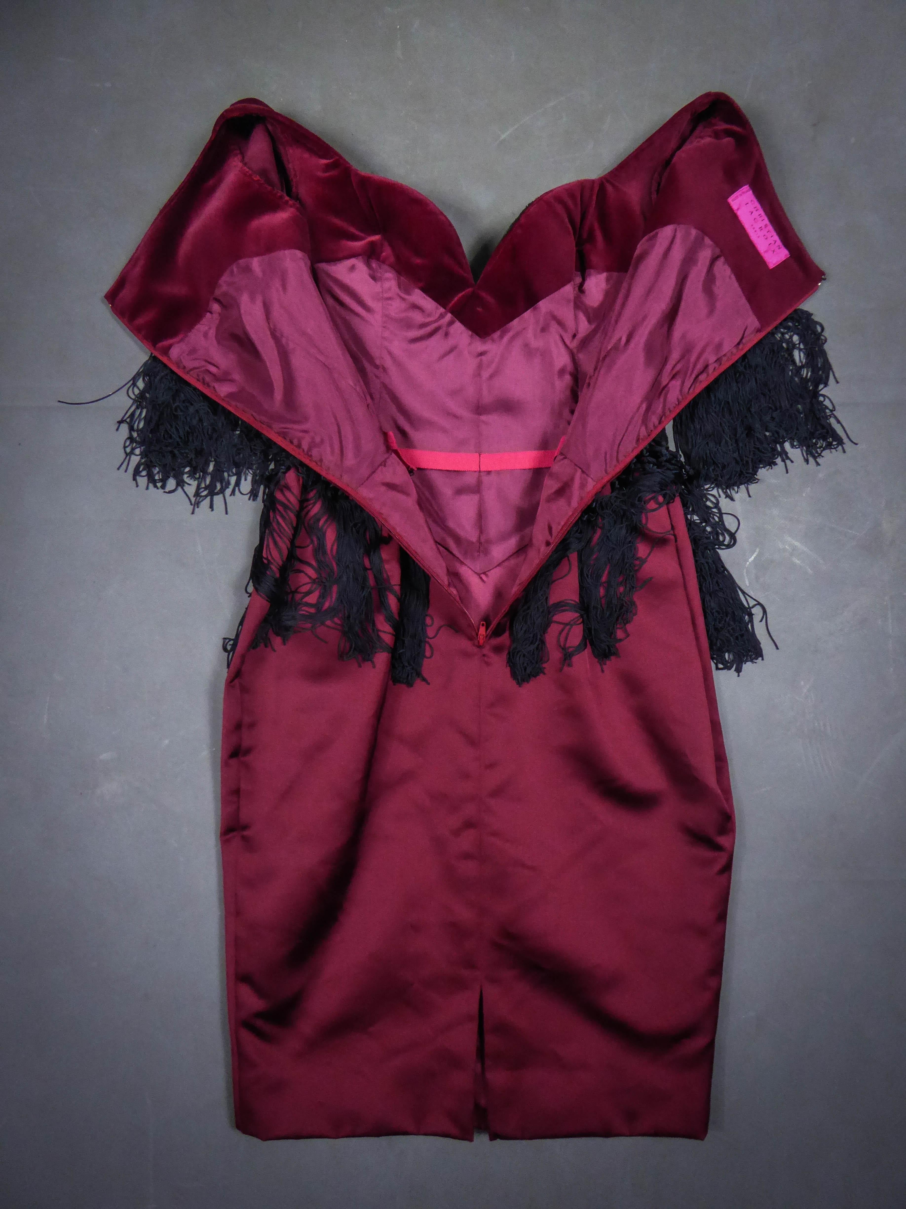 Black Christian Lacroix Couture Dress Circa 1990