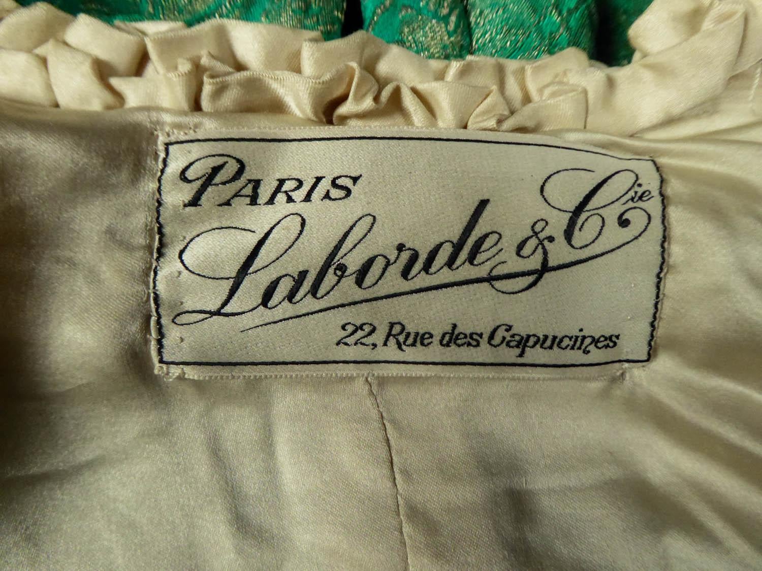 Laborde & Cie Evening Coat in Golden Brocade Circa 1920 In Excellent Condition In Toulon, FR