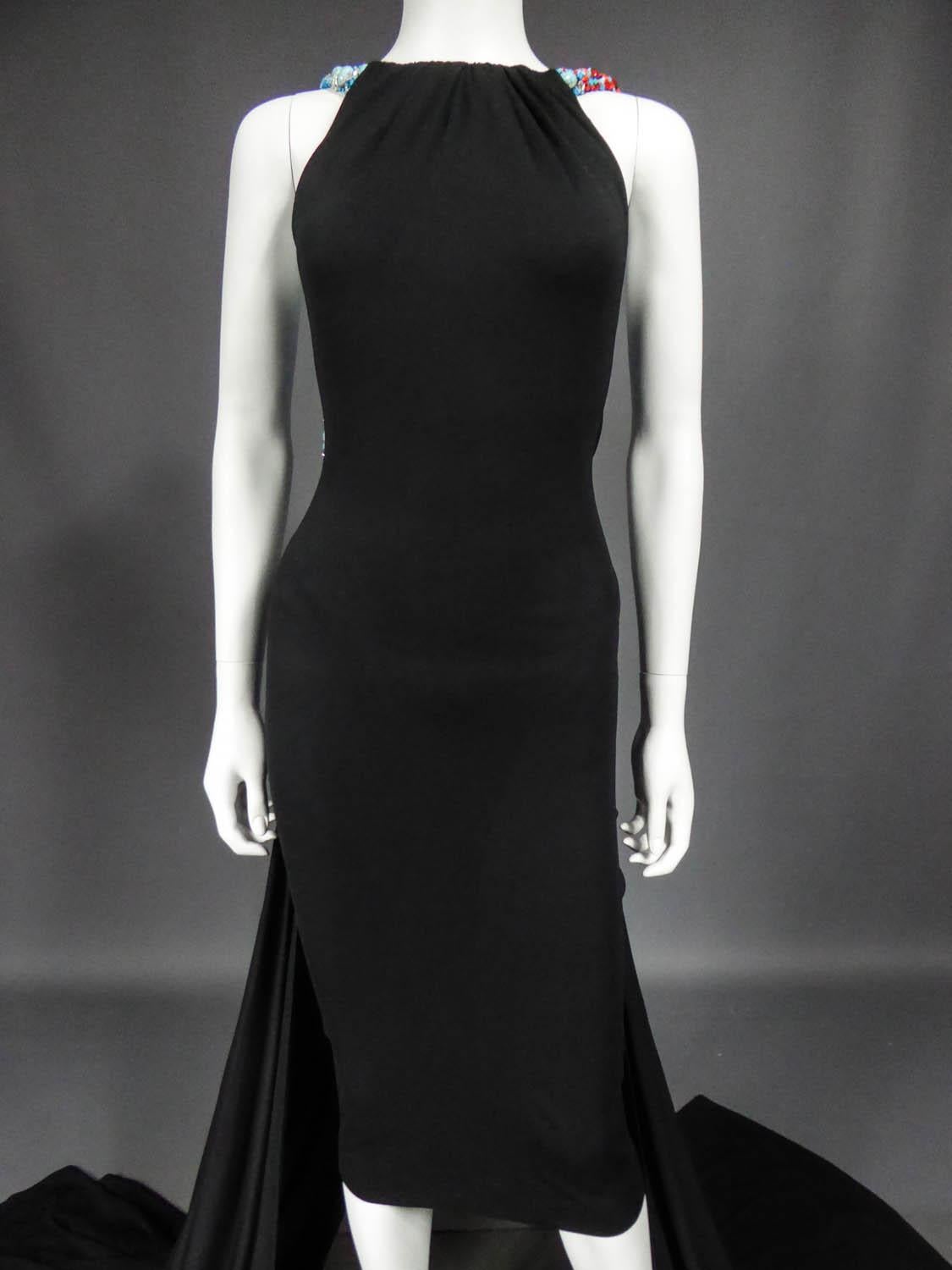 Black Jean-Louis Scherrer by Stéphane Rolland Couture Catwalk Dress - Spring 2001