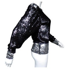 An Yves Saint Laurent Rive Gauche Top Embroidered with Sequins Circa 1980