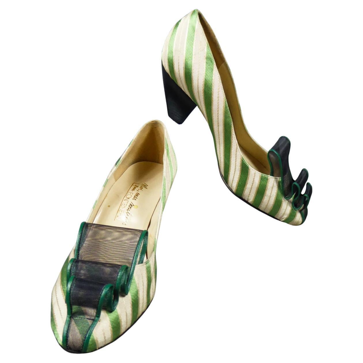 Un paio di scarpe francesi Moi, mes souliers Heels per Fonteneau Circa 1970 in vendita