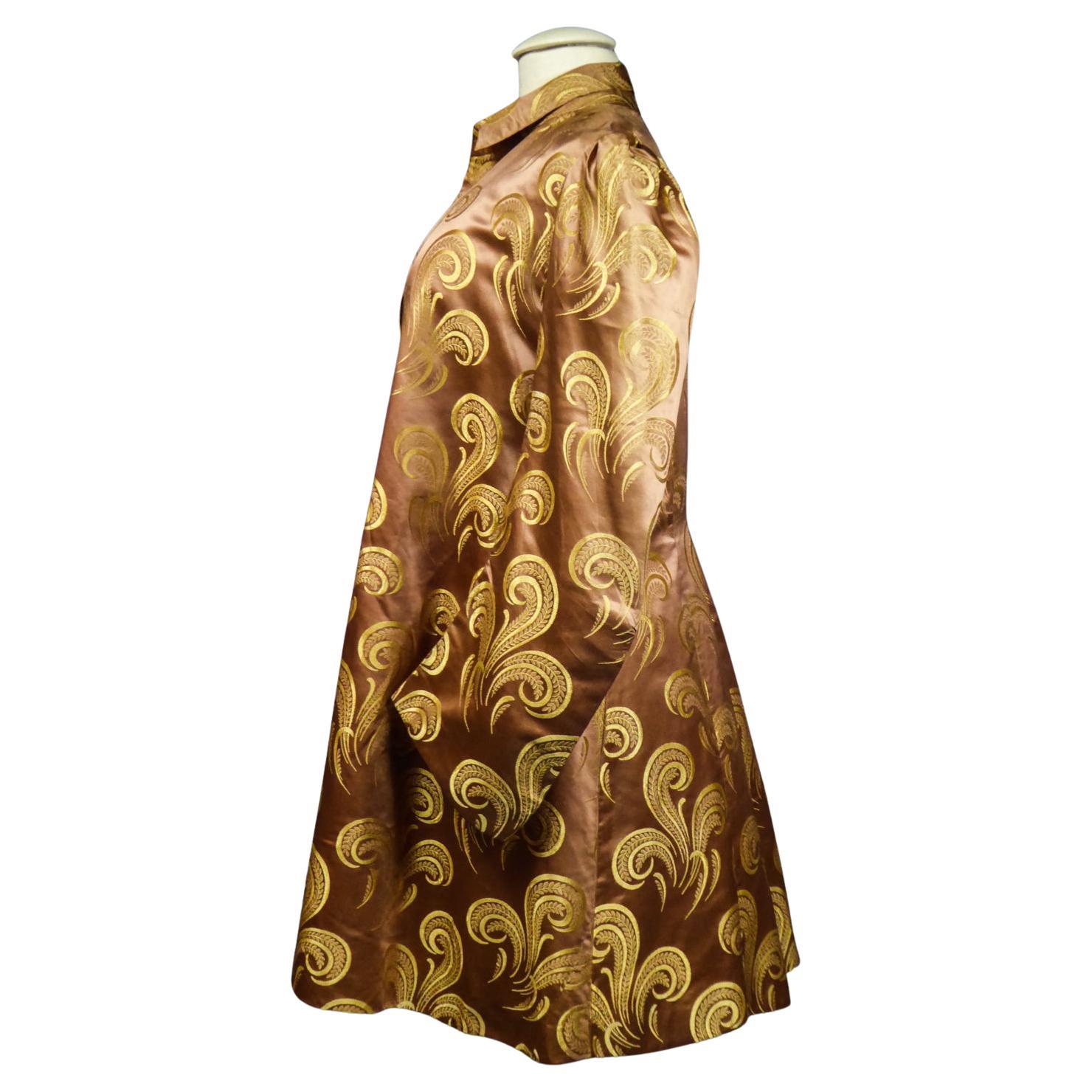 A French Brocaded Satin Silk Evening Jacket Circa 1930/1950