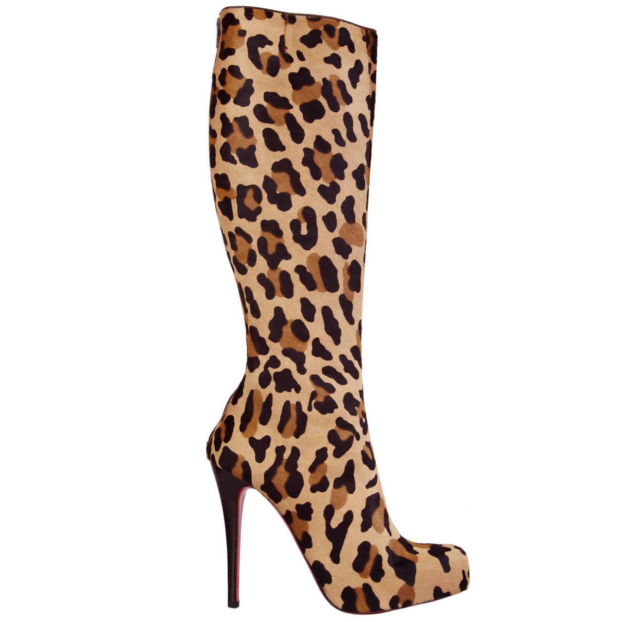 CHRISTIAN LOUBOUTIN Alta Ariella Boots Pony Hair 37.5 7.5 $2000 For Sale