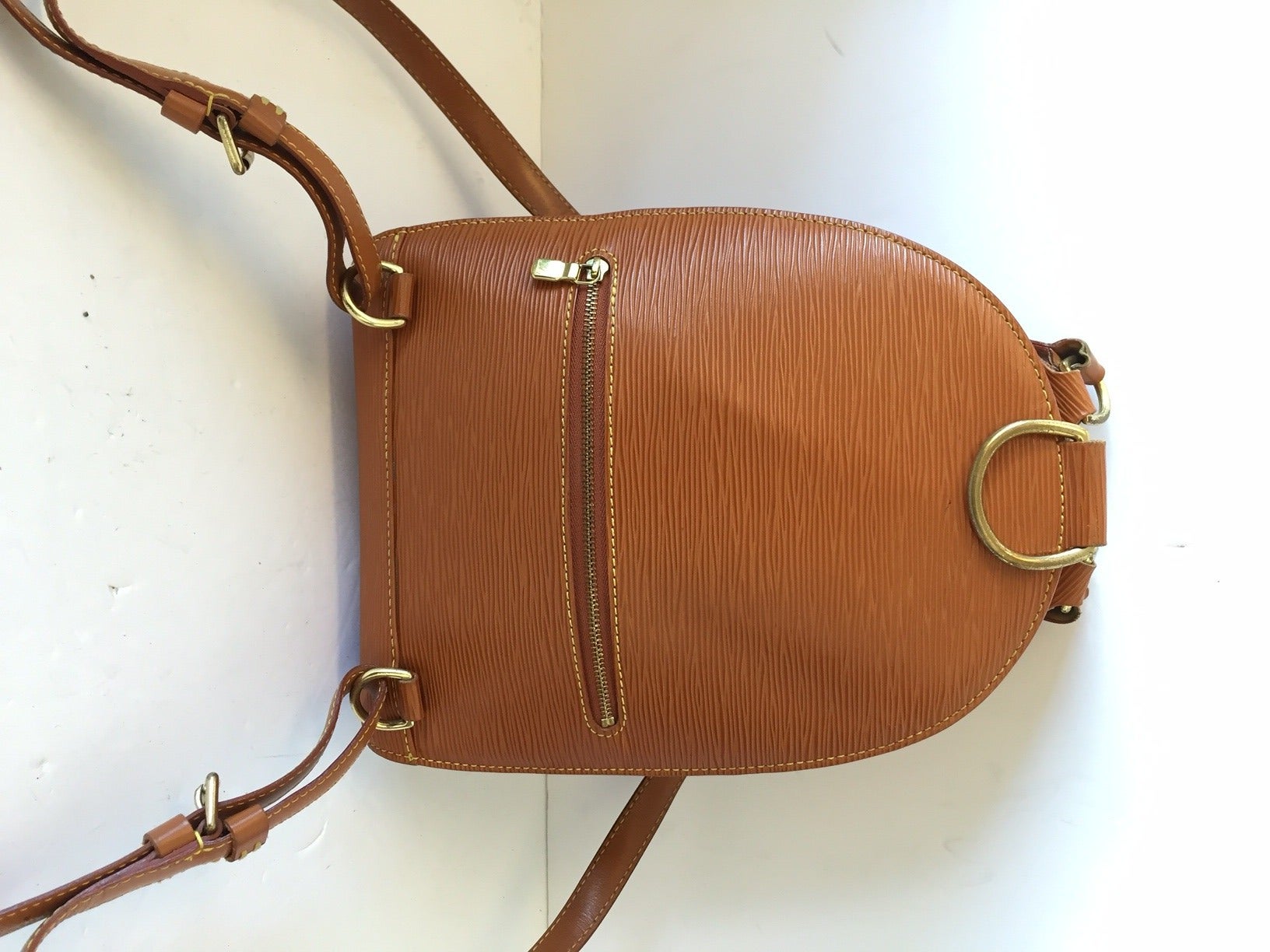 Louis Vuitton Cognac Ellipse Epi Backpack 1999