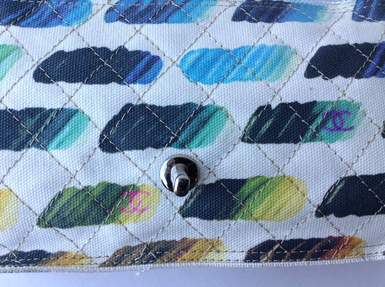 Women's Spring/Summer Colorama Watercolor Chanel Flap Bag For Sale