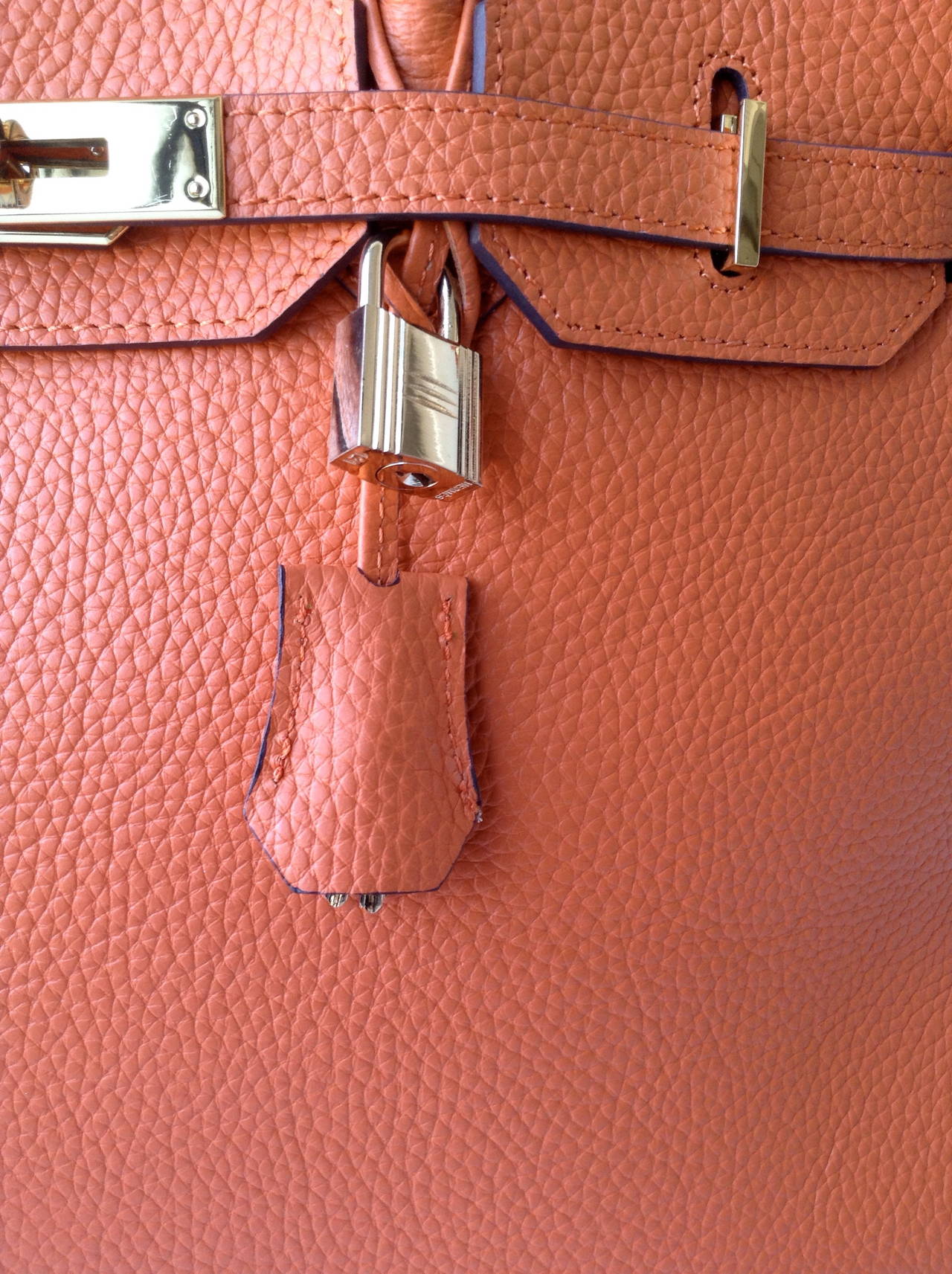 Women's Hermes Birkin Orange 30 Togo Handbag For Sale