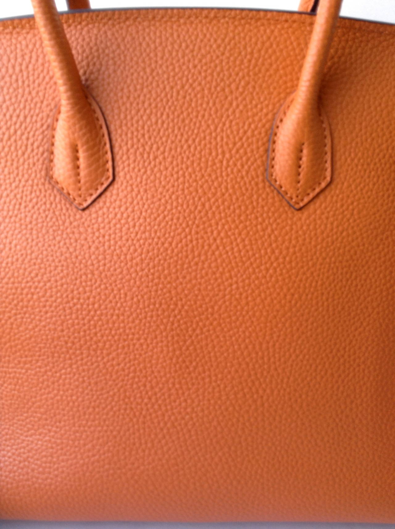 Hermes Birkin Orange 30 Togo Handbag For Sale 3