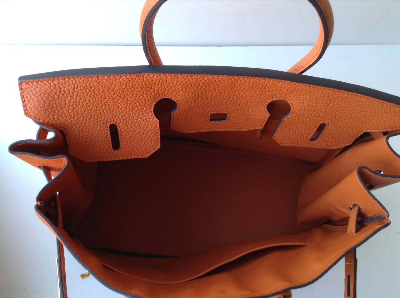 Hermes Birkin Orange 30 Togo Handbag For Sale 4