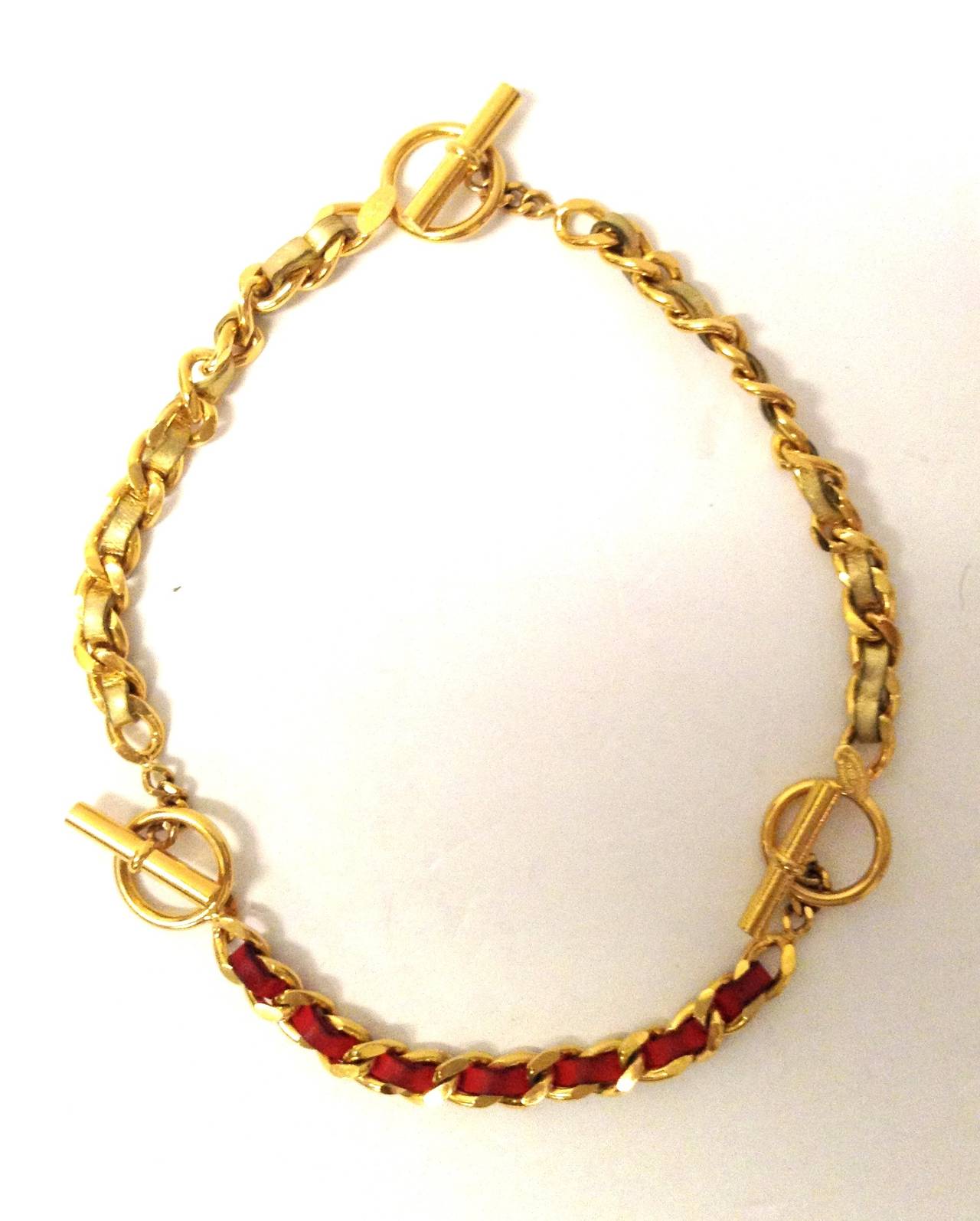 2006 Chanel three in One Chain Necklace and Chain Bracelet