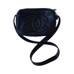 Chanel Black Leather Vintage Camera Bag