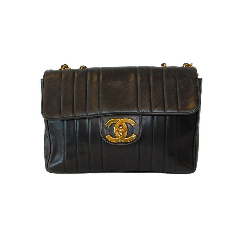 Chanel Vintage Vertical Horizon Jumbo Purse For Sale