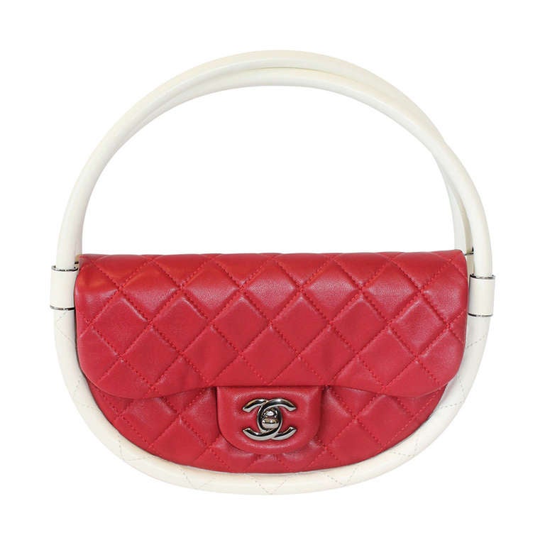 2013 - Chanel Runway Hula Hoop Bag in Lipstick Red at 1stDibs