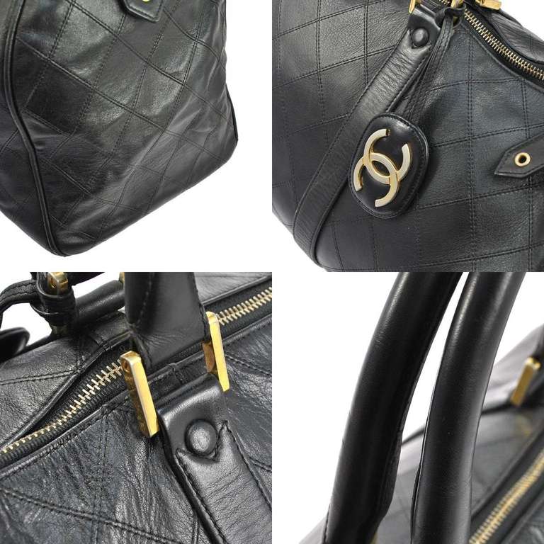 1989 Chanel Quilted Lambskin Duffle/Weekender 2