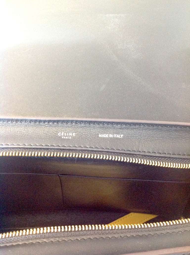 Celine Trapeze in Runway Black, Yellow, Blue For Sale 3