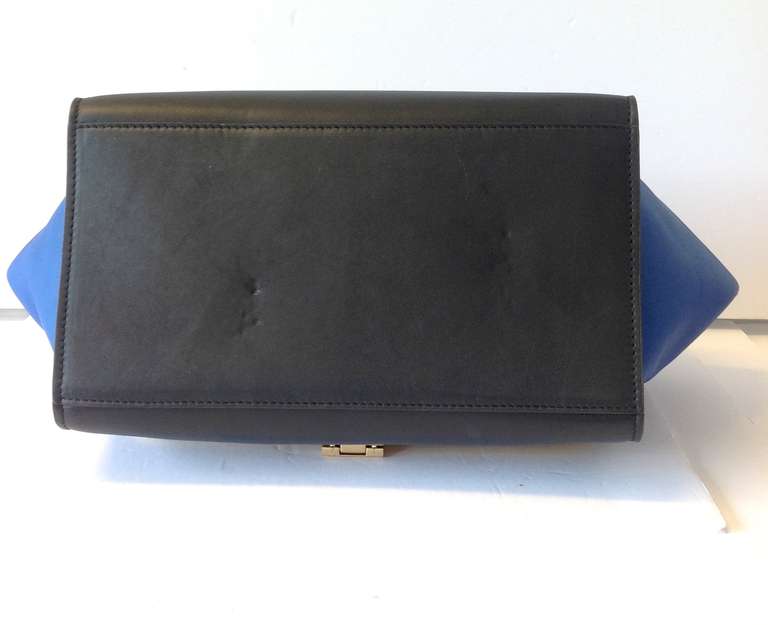 Women's Celine Trapeze in Runway Black, Yellow, Blue For Sale