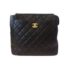 Vintage Chanel Matalasse Black Quilter Lambskin Backpack