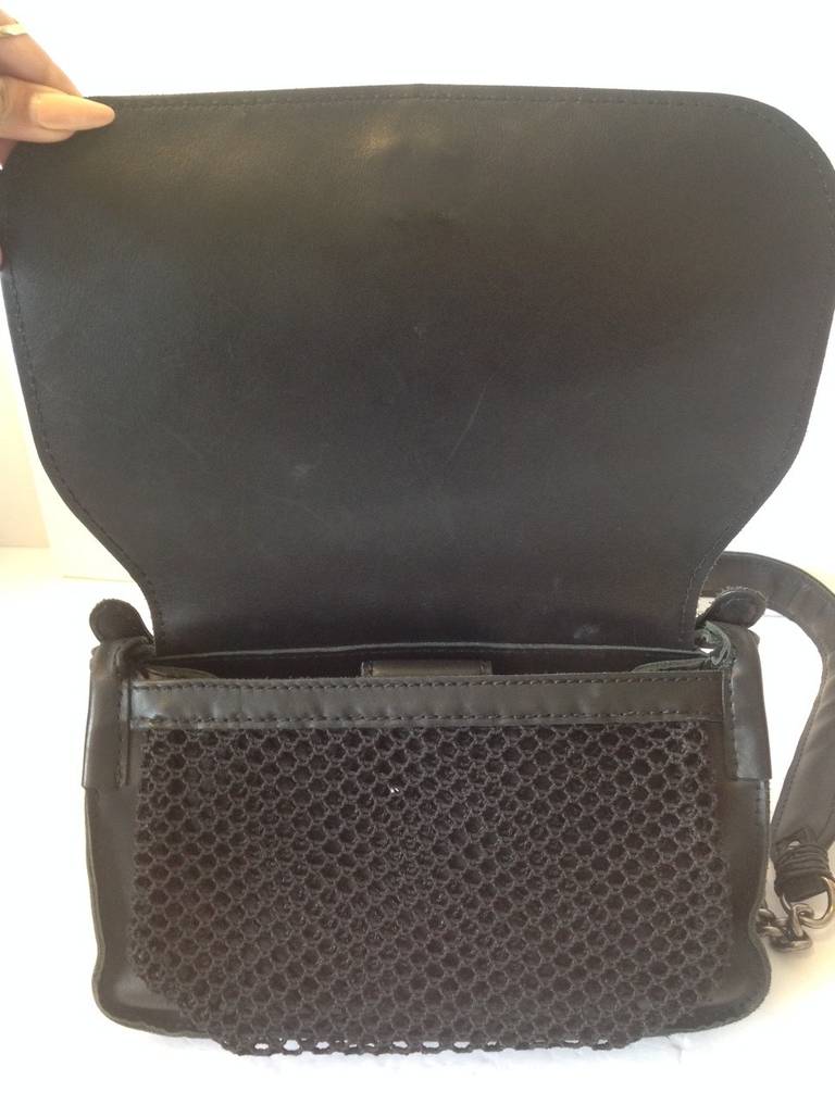2014 Chanel Black Leather Crossbody Boy Bag with Silver Hardware For Sale 3