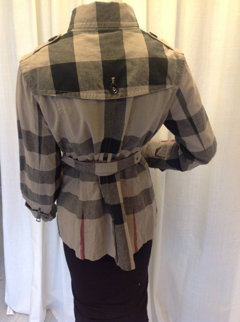 Women's Brand New Burberry Brit Plaid Trench For Sale
