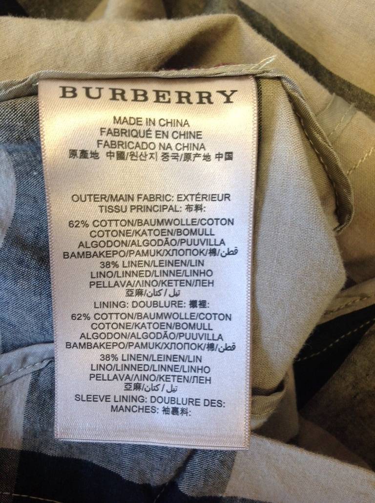 Brand New Burberry Brit Plaid Trench For Sale 6