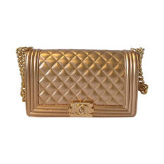 Chanel Gold Medium Le Boy Bag