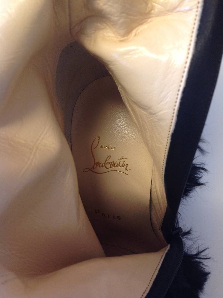 Women's Christian Louboutin Daffodile Boot 160mm Yeti Black