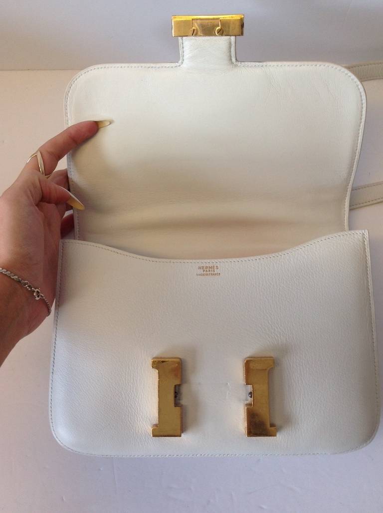 Hermes Constance Bag In White Box Togo For Sale 3
