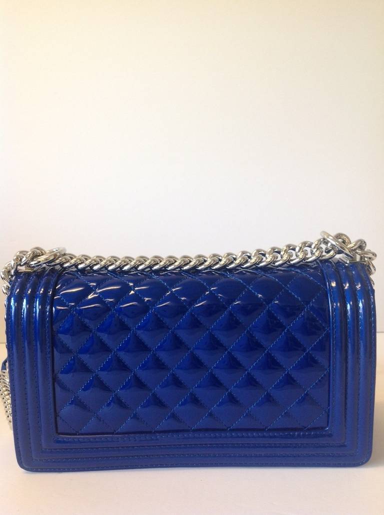 Brand: Chanel
Manufactured: France 
Color: Blue
Size: Medium

Bag Length: 10