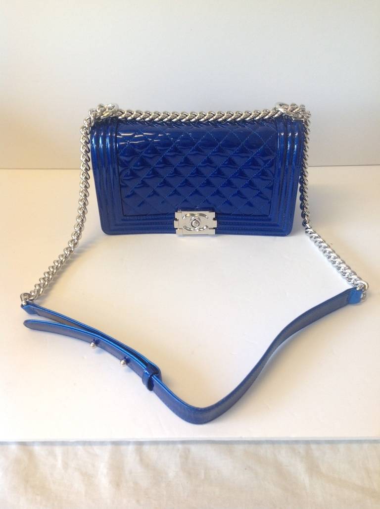 Women's Chanel Blue Medium Le Boy Bag
