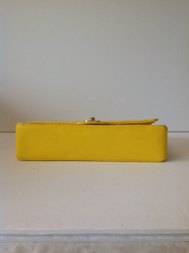 Chanel Yellow Medium 2.55 Double Flap Bag 1