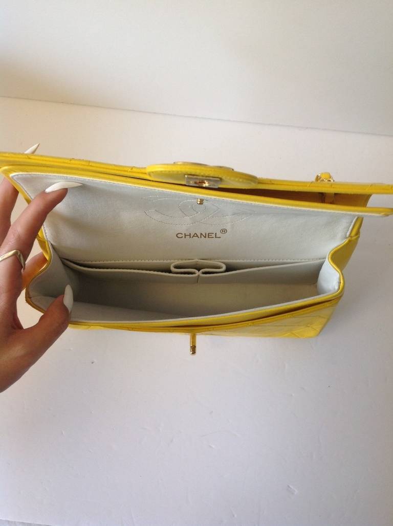 Chanel Yellow Medium 2.55 Double Flap Bag 5