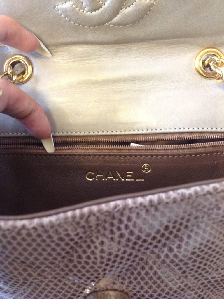 Chanel Lizard Mini Flap Bag With Tassel For Sale 5