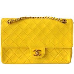 Chanel Yellow Medium 2.55 Double Flap Bag