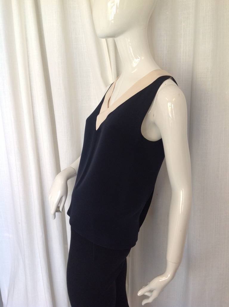 Women's Chanel Navy and Creme Top