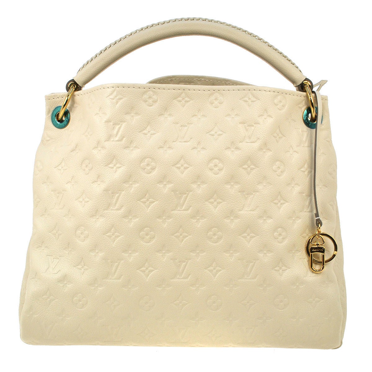 This is an authentic LOUIS VUITTON Monogram Empreinte Artsy MM in NIEGE . This stunning shoulder bag is crafted of a large quantity of Louis Vuitton monogram embossed leather in White. The bag features a thick looping leather shoulder strap and