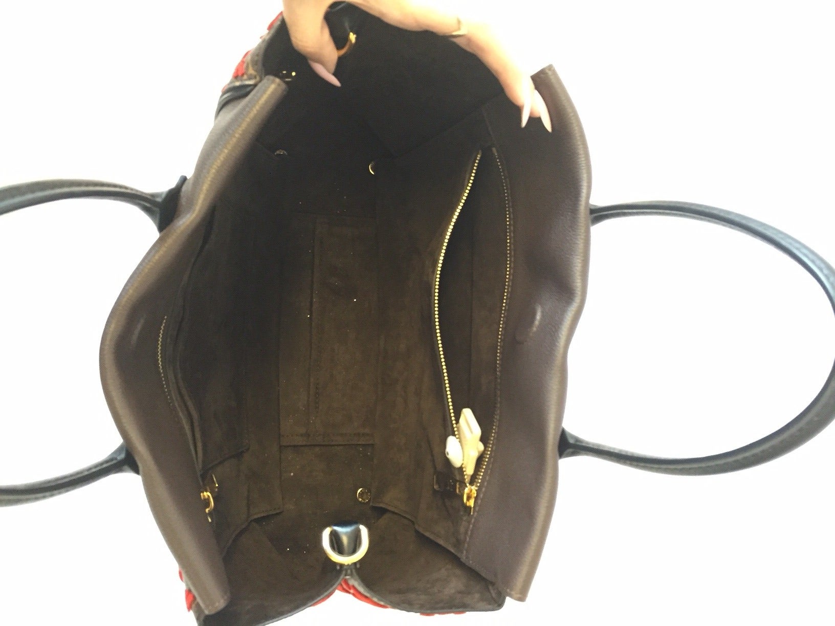 Louis Vuitton W PM Bag in Brown with Red For Sale 1