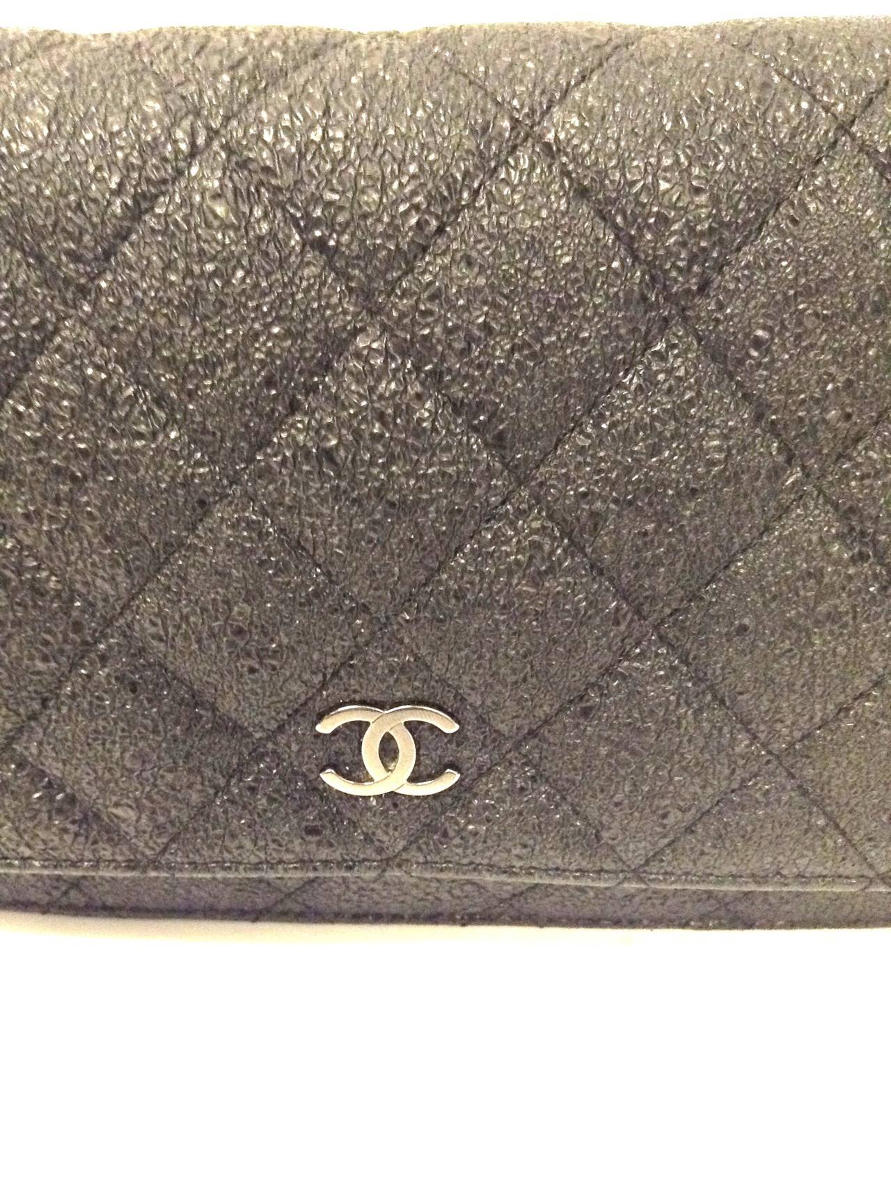 Women's 2008 Chanel Iridescent Black Matte Caviar Flap bag  RARE For Sale