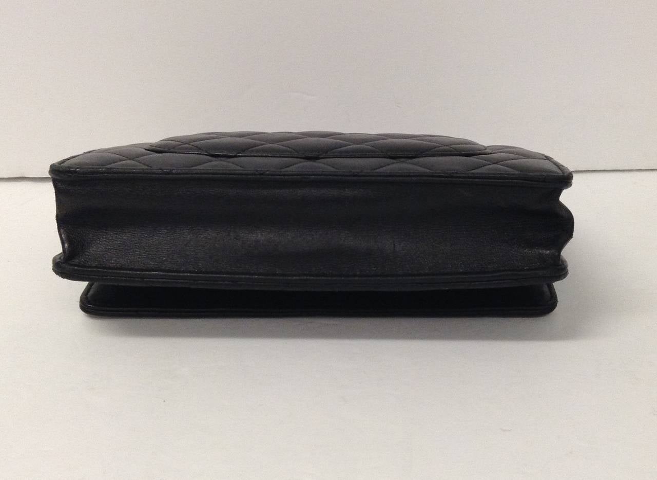 2012 CHANEL Classic wallet on Chain Flap bag Silver Hardware For Sale 2