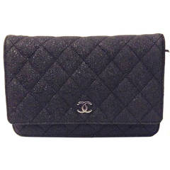 2008 Chanel Iridescent Black Matte Caviar Flap bag  RARE