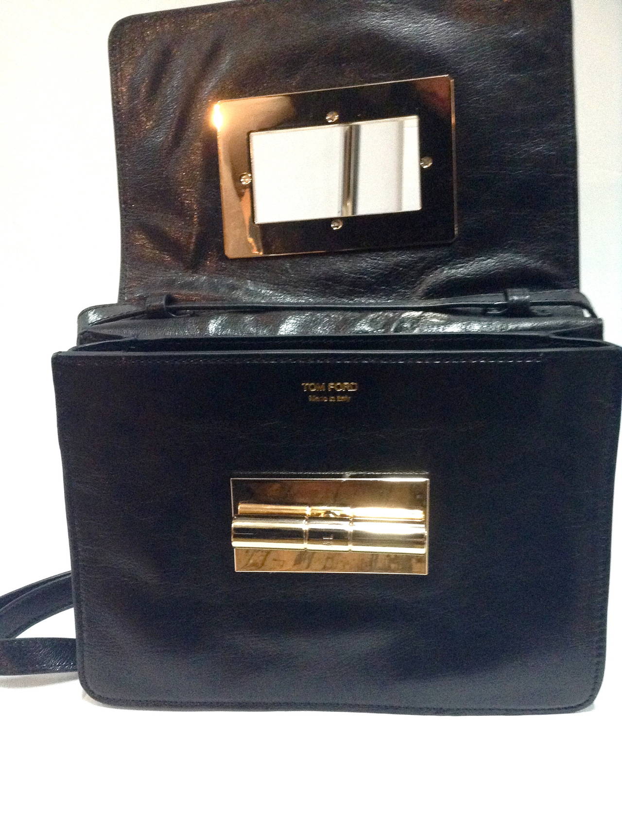 2013 Tom Ford Natalia Large Leather Cross body Bag Retail $4140 For Sale 3