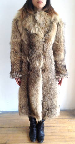 1990s Vintage Lynx Ombre Fur Tip Coat