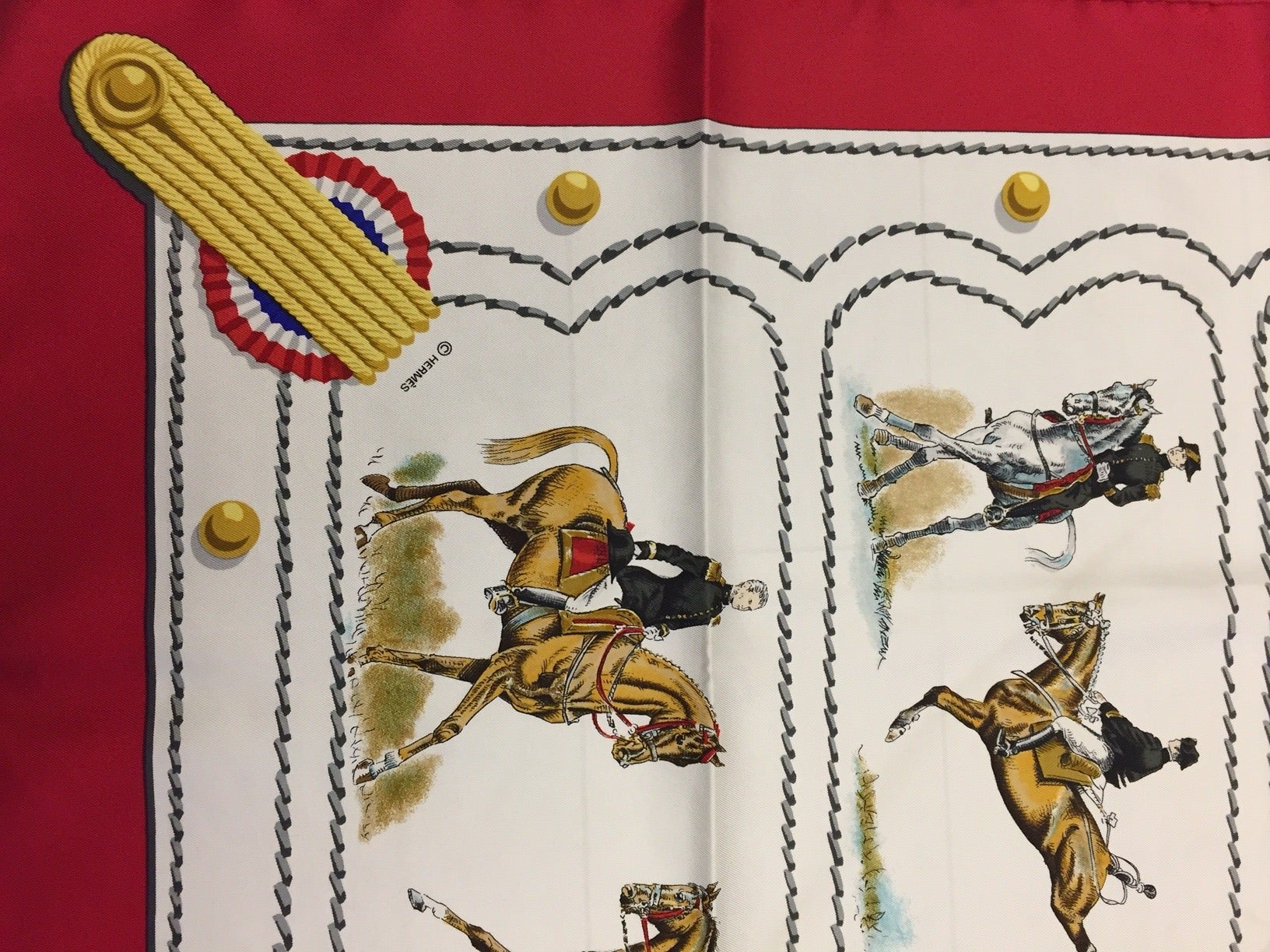 Hermes "Cadre Noir" Silk Scarf