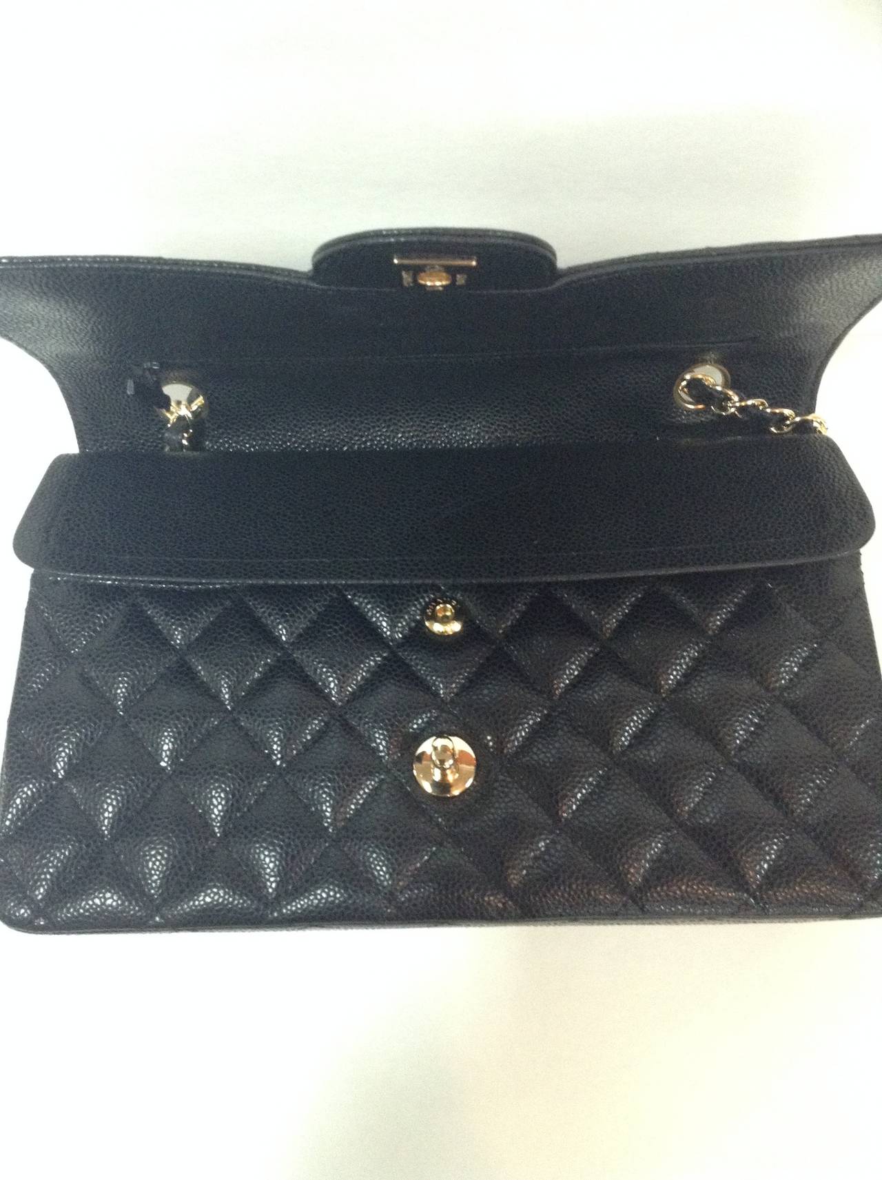 Stunning Refinished and cleaned Chanel Classic Flap bag 
Please note this bad has been Refinished and the lining. this bag was sent out to Leather Surgeon to be verified and clean 
comes as is 
( no box - no Code - No duster bag )
This bag was